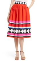 Women's Kate Spade New York Cotton Poplin Midi Skirt - Red