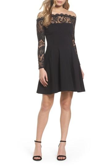Women's Bb Dakota Dennett Off The Shoulder Lace Dress - Black