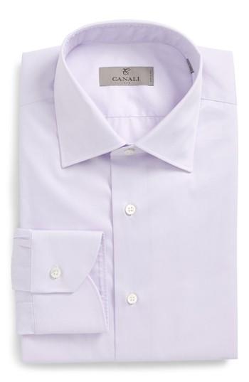 Men's Canali Fit Dress Shirt, Size 16.5 - Purple