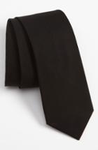 Men's The Tie Bar Solid Cotton Tie, Size - Black