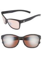 Women's Adidas Excalate 58mm Mirrored Sunglasses - Black Matte/ Taupe