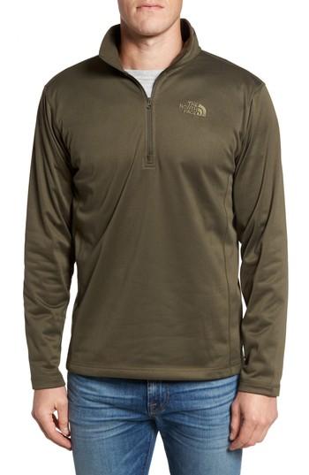 Men's The North Face Tech Glacier Quarter Zip Pullover, Size - Green
