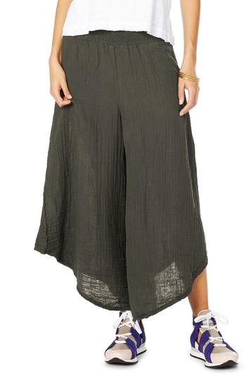 Women's Michael Stars Wide Leg Gauze Pants - Green