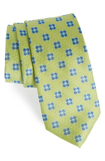 Men's Nordstrom Men's Shop Matteo Floral Silk Tie, Size - Green