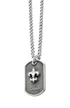 Men's King Baby Dog Tag Pendant Necklace