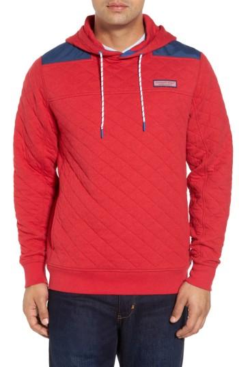 Men's Vineyard Vines Shep Quilted Hoodie - Red