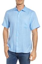 Men's Tommy Bahama Costa Sera Linen Sport Shirt - Blue