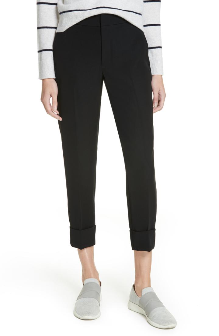 Women's Vince Coin Pocket Oversize Cuff Trousers - Black