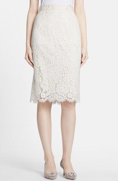 Women's Dolce & Gabbana Lace Pencil Skirt
