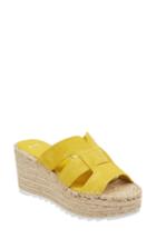 Women's Marc Fisher Ltd Robbyn Espadrille Wedge Sandal M - Yellow