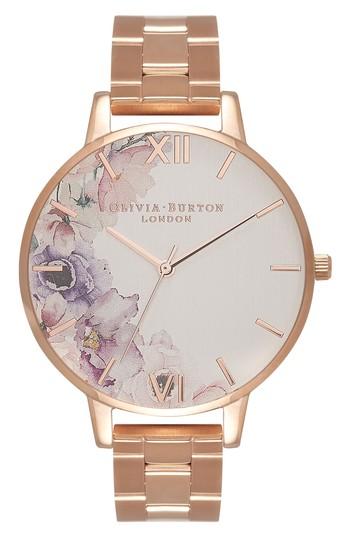 Women's Olivia Burton Watercolour Florals Bracelet Watch, 38mm