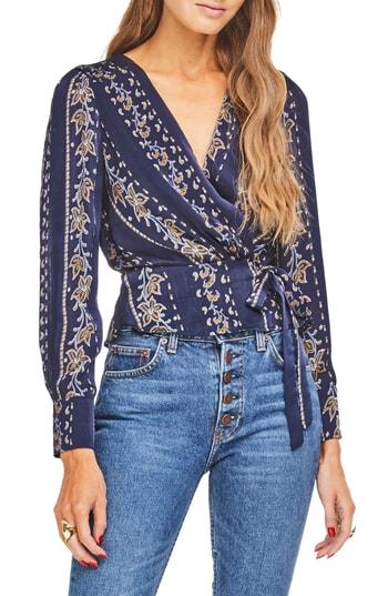 Women's Astr The Label Kimi Wrap Top - Blue