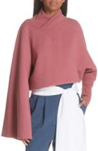 Women's Ji Oh Unbalanced Sweatshirt, Size - Burgundy