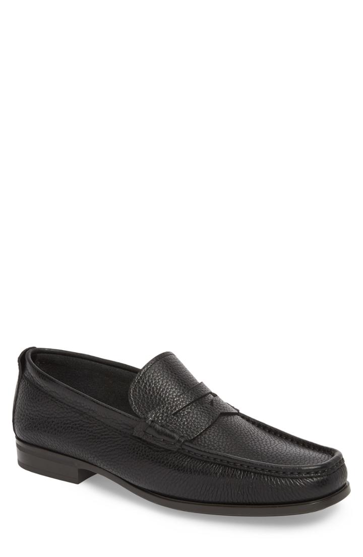 Men's Santoni Holt Penny Loafer .5 D - Black