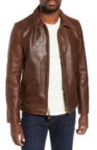 Men's Schott Nyc Waxy Naked Buffalo Leather Delivery Jacket - Brown