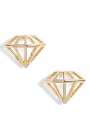 Women's Poppy Finch Diamond Shape Stud Earrings