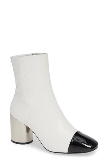 Women's Linea Paolo Stella Cap Toe Bootie .5 M - White