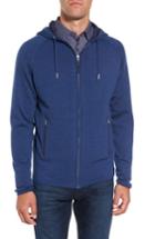 Men's Rodd & Gunn Hooded Raglan Zip Front Sweater, Size - Blue