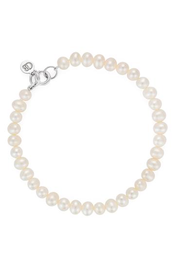 Women's Claudia Bradby Button Pearl Bracelet