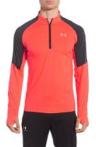 Men's Under Armour Threadborne Quarter Zip Performance T-shirt, Size - Red