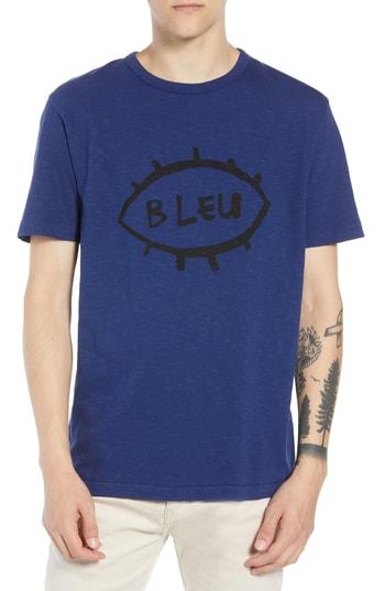 Men's French Connection Bleu Slubbed T-shirt - Blue