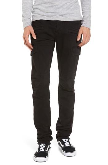 Men's Hudson Jeans Greyson Cargo Biker Skinny Fit Jeans - Black