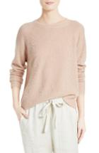 Women's Vince Boxy Cashmere & Linen Pullover - Pink