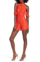 Women's Astr The Label Lolita Lace Romper - Red