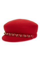 Women's Eugenia Kim Sabrina Wool Baker Boy Cap - Red