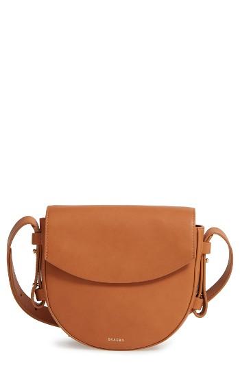 Skagen Lobelle Leather Saddle Bag - Beige