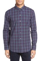 Men's Zachary Prell Bulatao Trim Fit Plaid Sport Shirt - Purple