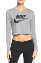 Women's Nike Sportswear Graphic Crop Tee - Grey