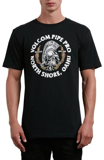 Men's Volcom Pipe Pro Seal Graphic T-shirt, Size - Black