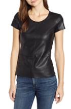 Women's Bailey 44 Hardy Faux Leather Front Tee - Black