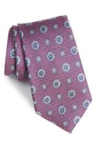 Men's Nordstrom Men's Shop Rurwin Medallion Silk Tie, Size - Pink