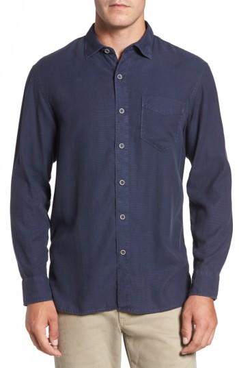 Men's Tommy Bahama Dobby Dylan Sport Shirt, Size - Blue