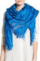 Women's Eileen Fisher Maltinto Organic Cotton & Modal Scarf, Size - Blue
