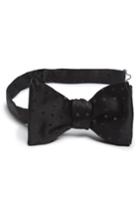 Men's Eton Dot Silk Bow Tie, Size - Black