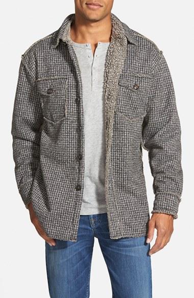 Men's True Grit Lined Tweed Shirt Jacket