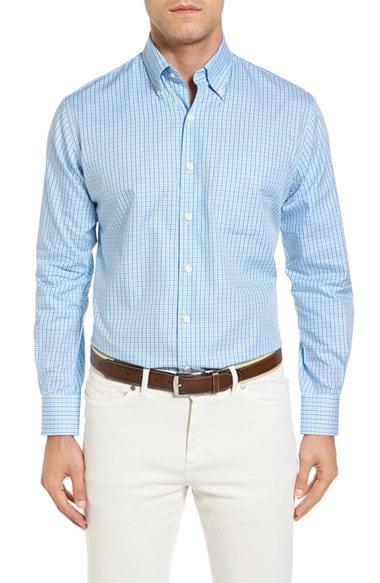 Men's Peter Millar Summertime Fit Check Sport Shirt