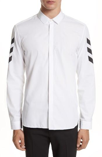 Men's Neil Barrett Trim Fit Military Insignia Sport Sport Eu - White