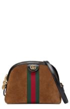 Gucci Small Suede Shoulder Bag - Brown