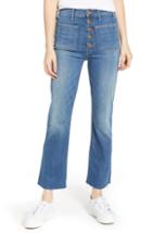 Women's Mother The Hustler Patch Pocket High Waist Ankle Jeans - Blue