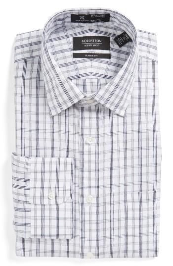 Men's Nordstrom Men's Shop Smartcare(tm) Classic Fit Check Dress Shirt 32 - Blue