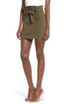 Women's June & Hudson Paperbag Miniskirt - Green