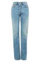 Women's Topshop Moto Distressed Boyfriend Nonstretch Jeans W X 30l (fits Like 28-29w) - Blue