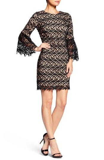 Women's Dress The Population Paige Crochet Shift Dress - Black