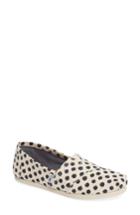 Women's Toms Polka Dot Alpargata Slip-on .5 M - White