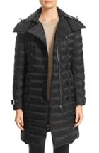 Women's Burberry 'chesterford' Belted Double Breasted Down Coat