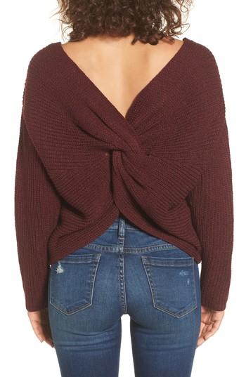 Women's Astr The Label Twist Back Sweater